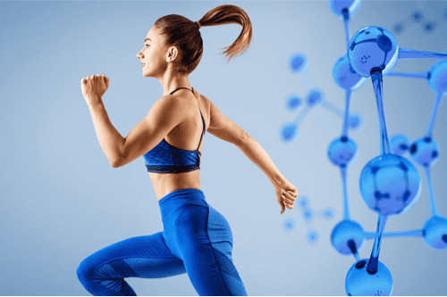 Ilustración del triángulo metabolismo, digestión, estrés y colesterol