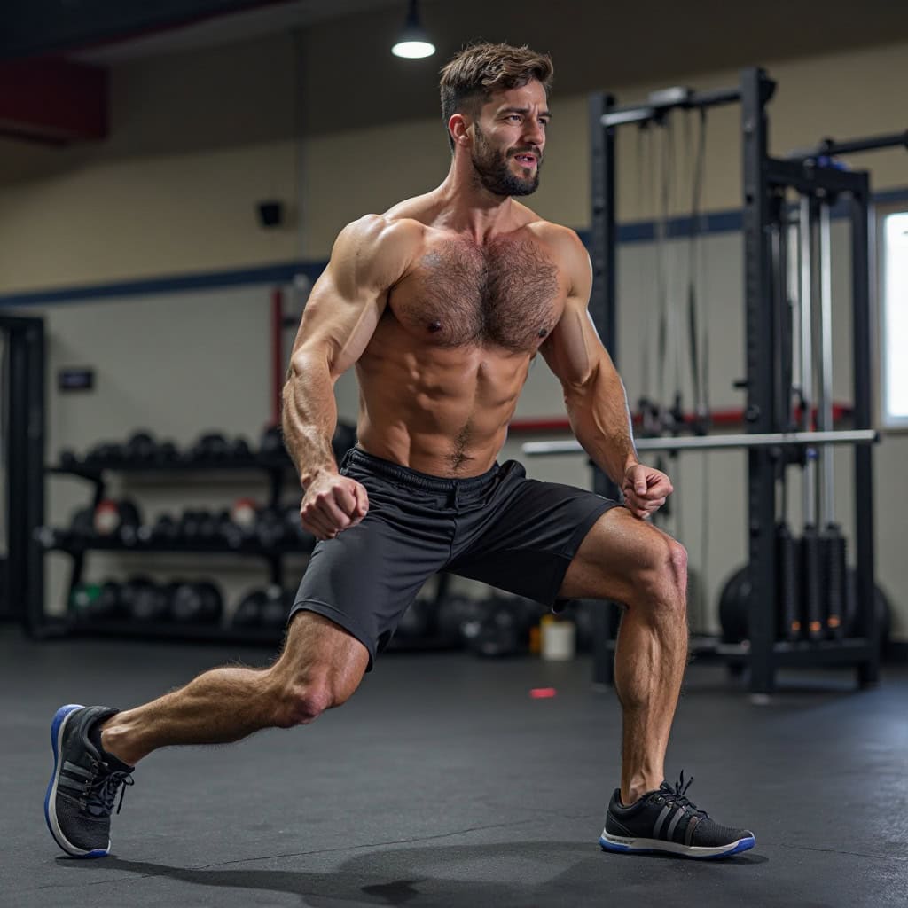 Hombre entrenando de forma eficiente en menos de 30 minutos